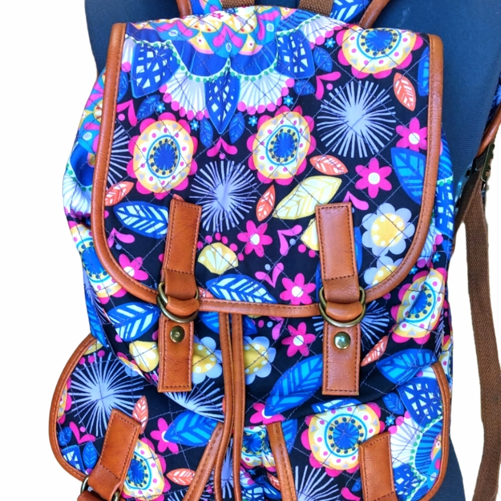 Lychee Bags Canvas Printed Backpack